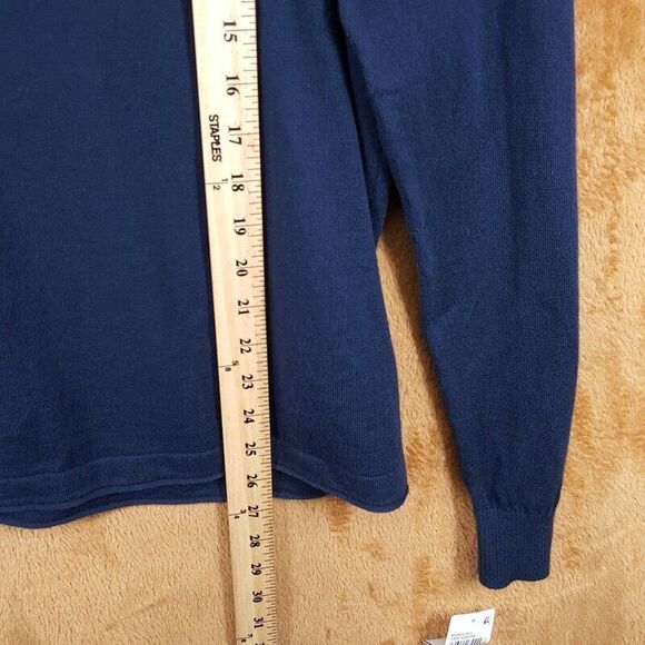 PAIGE Sweater Mens Small Navy Pullover Crew Organic Cotton Wool CHAMPLIN $199 - Picture 7 of 8